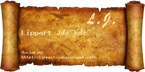 Lippert Jákó névjegykártya